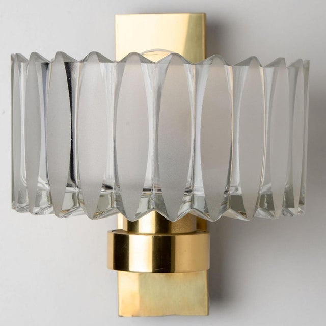 Metal Brass and Glass Wall Lights from Hillebrand, 1970s, Set of 2 For Sale - Image 7 of 17