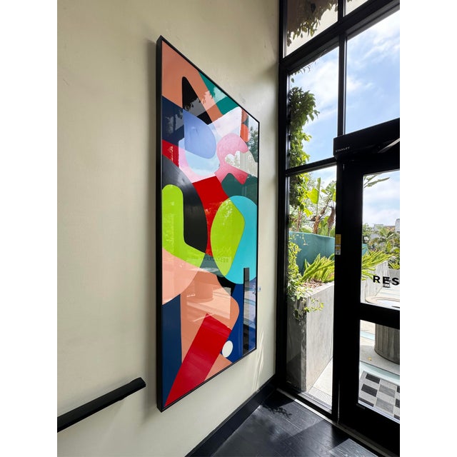 Contemporary Skies the Limit Acrylic Painting on Wood by Mary Lai, Framed For Sale - Image 3 of 5