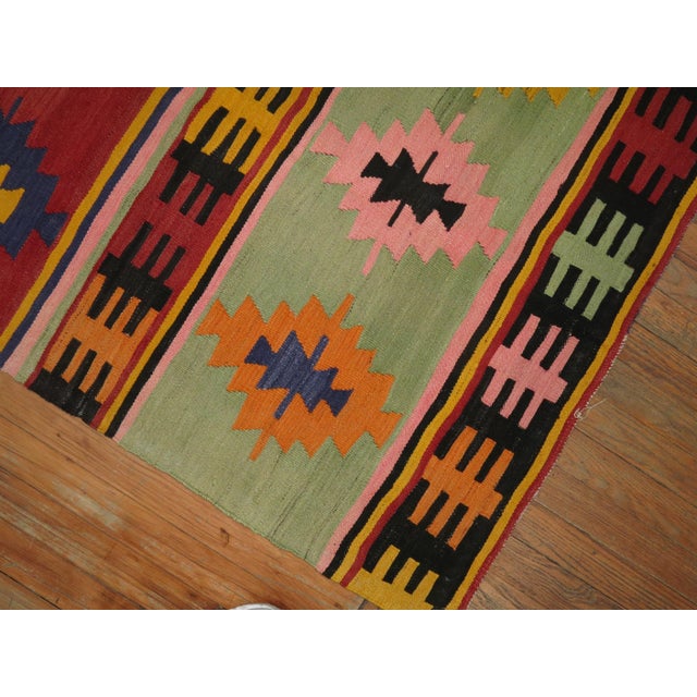 20th Century Zabihi Collection Primitive Turkish Kilim - 2'3" x 3'10" For Sale In New York - Image 6 of 7