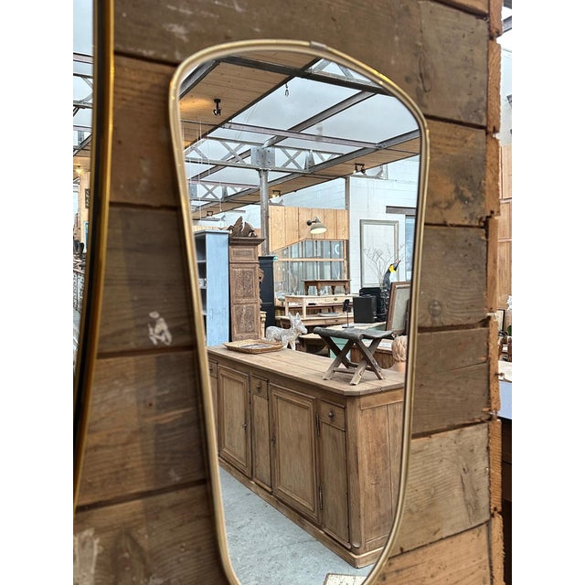 Metal Vintage Mirrors, 1960s, Set of 3 For Sale - Image 7 of 10