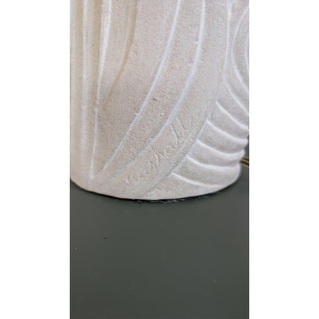 Vintage Pair of 2 Dayle Rushall Sculptural Heron Egret Table Lamps With Original Feather Finials - Pair For Sale - Image 13 of 14