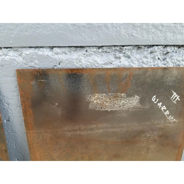 Tony Evans Triptych Abstract Art on Metal For Sale - Image 9 of 13