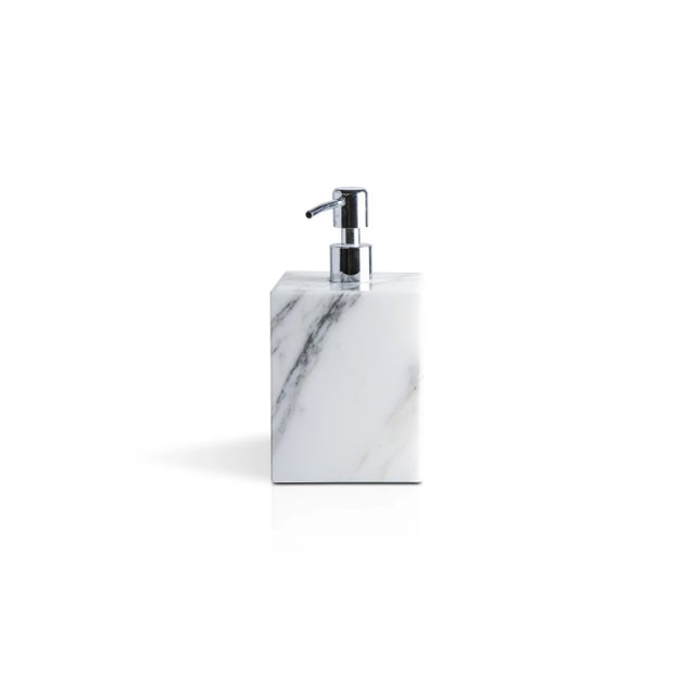 Not Yet Made - Made To Order Square Soap Dispenser in Black Marble For Sale - Image 5 of 8