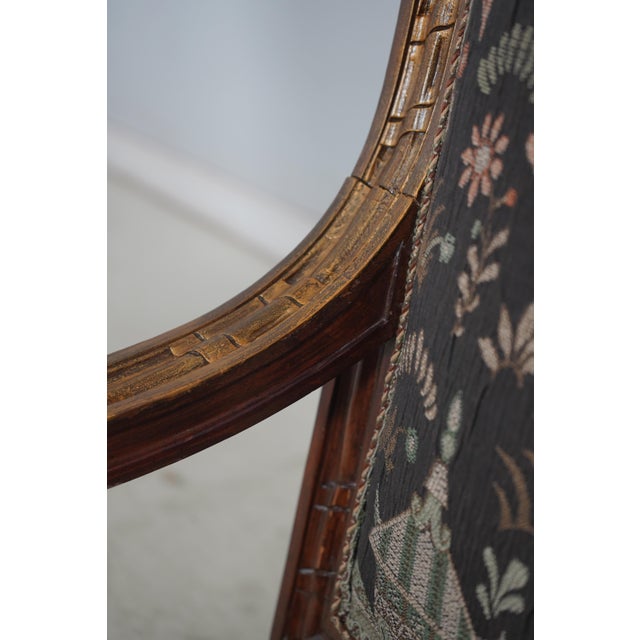 Pair of Louis XVI Style Gilded Wood Armchairs For Sale - Image 15 of 18