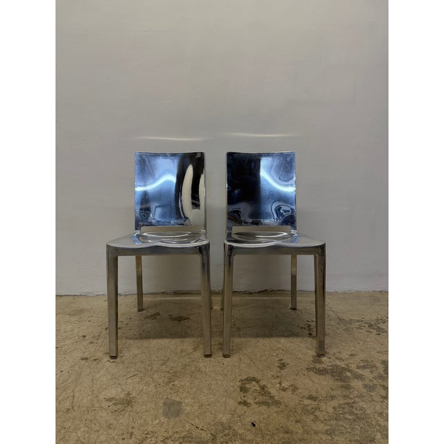 Philippe Starck Polished Aluminum "Hudson" Chairs for Emco - A Pair For Sale In Miami - Image 6 of 13