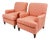 Set of Striped Lounge Chairs For Sale