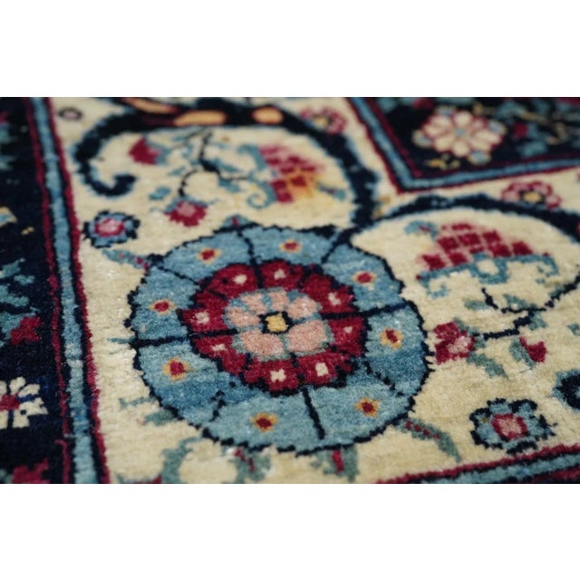 Persian Late 18th Century Antique Persian Tehran Rug 4'3'' x 6'9'' For Sale - Image 3 of 8