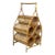 Vintage Boho Coastal Rattan Wicker Sculptural Wine Bottle Rack Holder For Sale