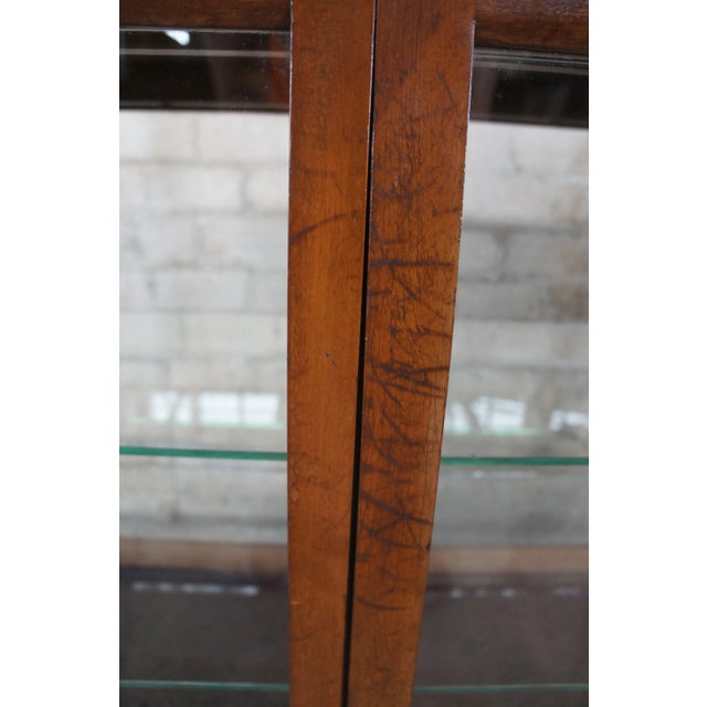 Brown Mid 20th Century Mid Century Edward Wormley Dunbar Walnut Showcase Curio Display Cabinet For Sale - Image 8 of 10