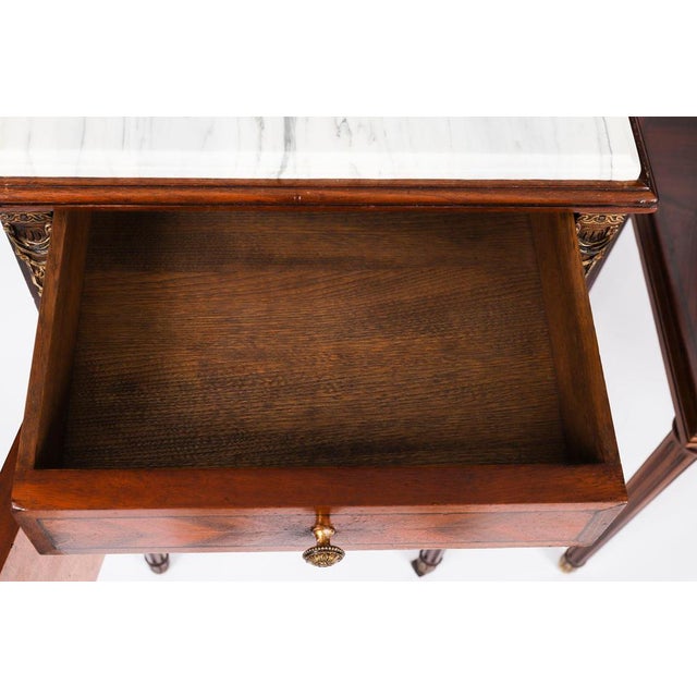 Antique French Parquetry Bedside Tables, 1800s, Set of 2 For Sale - Image 14 of 18