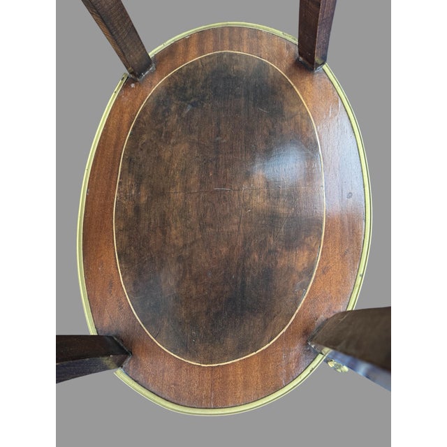 Late 20th Century Vintage Antique French Style Brass Ormolu Mounted One Drawer Table End Stand For Sale - Image 5 of 11