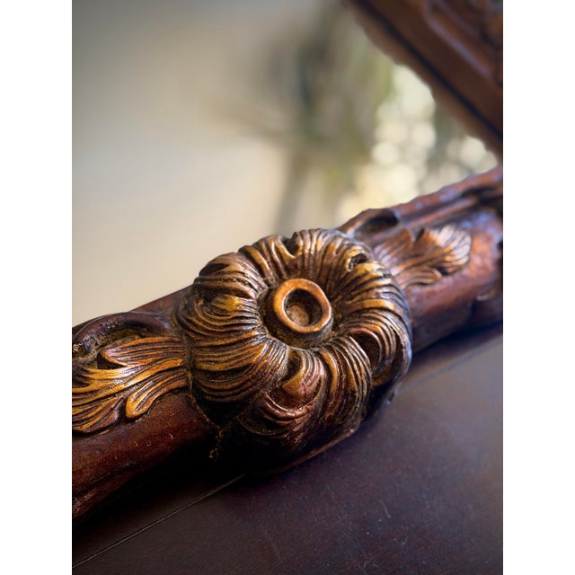 Spectacular One of a Kind Sculptural Oversized Architectural Carved Wall Mirror in the Style of John-Richard & Maitland-Smith For Sale In Los Angeles - Image 6 of 11