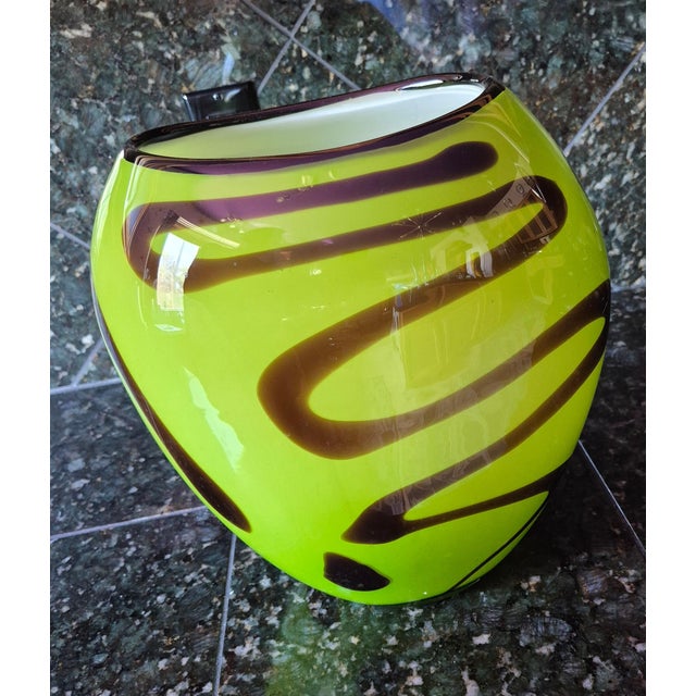 From the living estate of brutalist sculpture artist John Gleason, elevate your space with this striking hand-blown art...