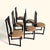 Set of Six BiF Postmodern Black Lacquer Dining Chairs, 1980s For Sale - Image 16 of 17