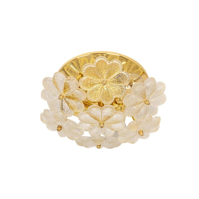 Petite German Glass Flower Wall Light by Ernst Palme, 1970s For Sale - Image 11 of 11