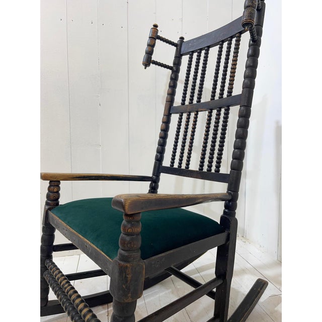 Bobbin Rocking Chair from Lancashire, 1830s For Sale - Image 4 of 14