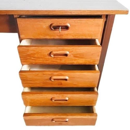 1960s Mid-Century Teak Desk, 1960s For Sale - Image 5 of 11