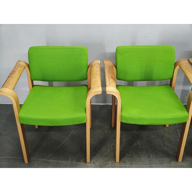 Wood Danish Oak Armchairs by Magnus Olesen, 1960s, Set of 4 For Sale - Image 7 of 17