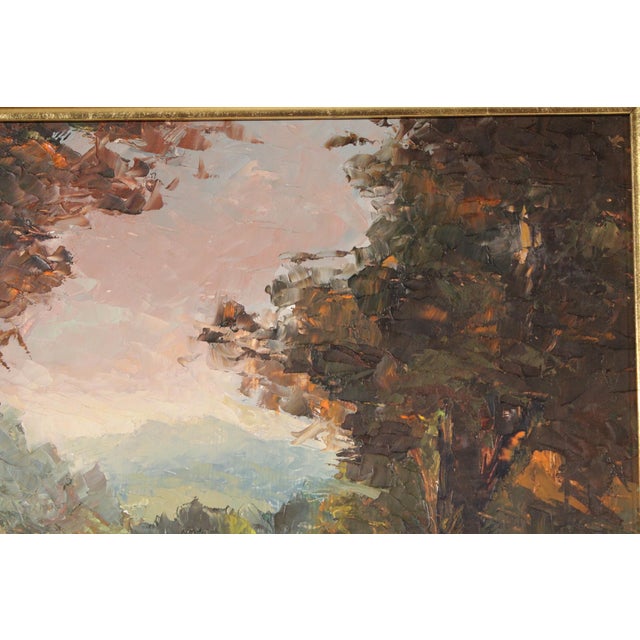 Wood Impressionist Landscape Painting by Leslie Furlong (1905-1989) For Sale - Image 7 of 11