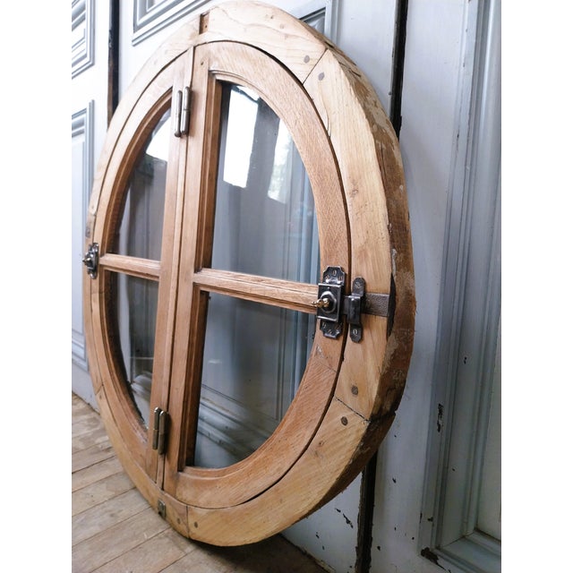 Round Window in Oak For Sale - Image 6 of 12