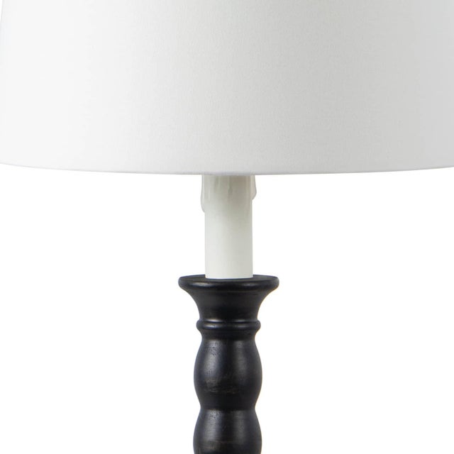 Traditional Regina Andrew Perennial Wood Buffet Lamp, Ebony For Sale - Image 3 of 7