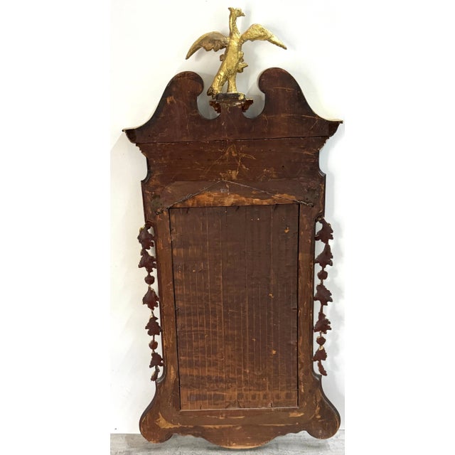 Monumental American Federal Gilt and Mahogany Eagle Mirror with Oak Garland Swags, Attributed to a Philadelphia Workshop...