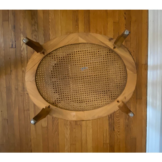 1970s Drexel Heritage Walnut Italian Provincial Oval Side Table For Sale - Image 10 of 13