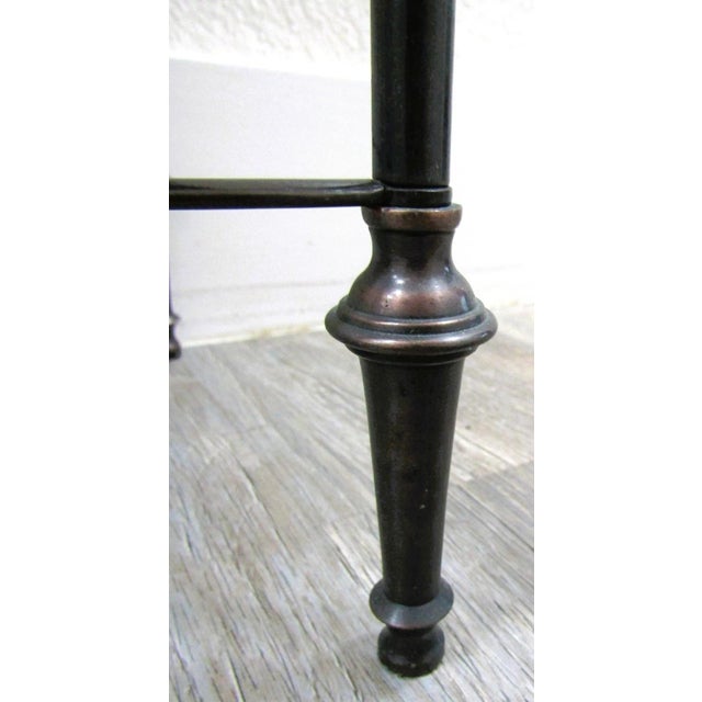 Vintage Rectangular Bronze and Black Granite Top 18" Tall Drink Table For Sale - Image 12 of 18