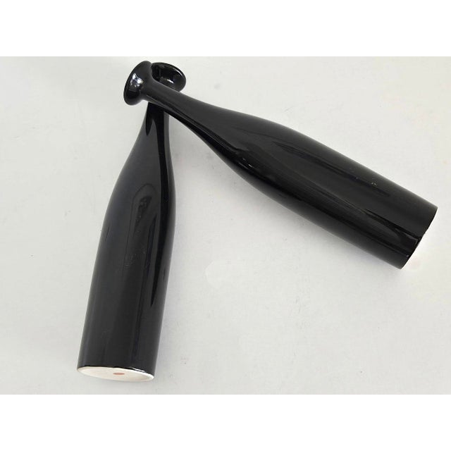 Vintage Toyo Ceramic Ikebana Bottle Vases, a Pair For Sale In Miami - Image 6 of 14