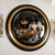 1980s Mid-Century Modernist Gilt & Black Lacquered Convex Mirror by Karl Springer For Sale - Image 5 of 8