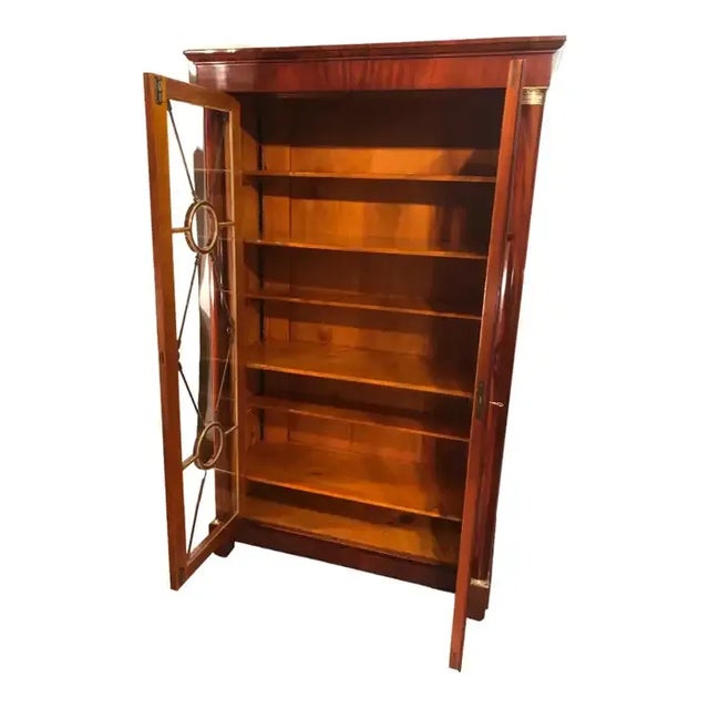 1810-20 Walnut Biedermeier Bookcase For Sale - Image 4 of 8