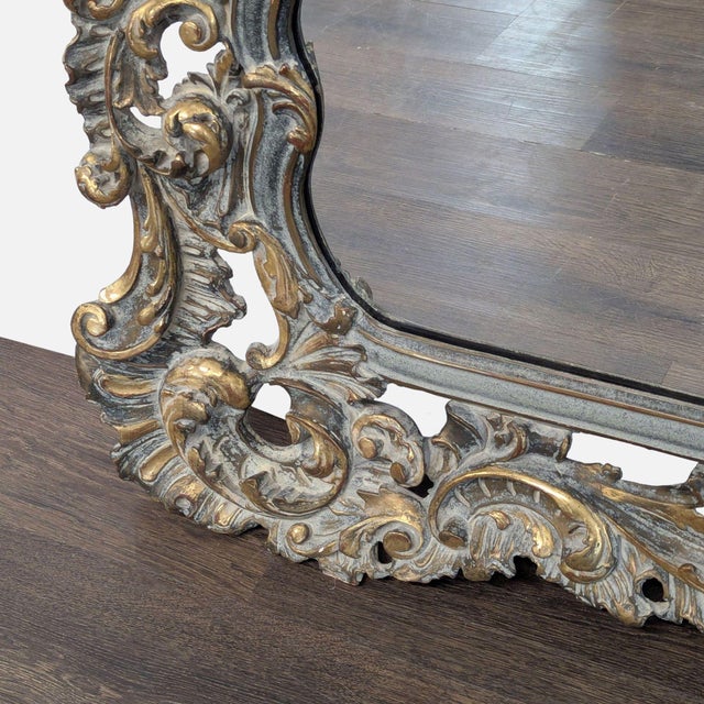 Heavily Carved Wall Mirror For Sale - Image 4 of 5