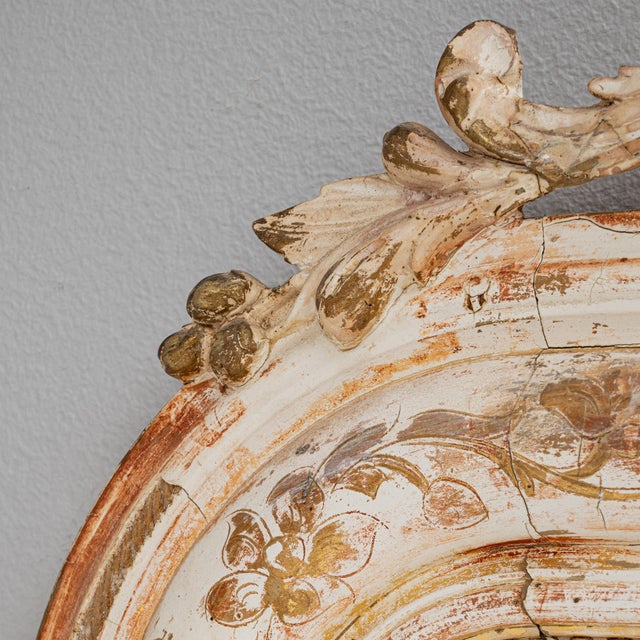 1880s French Wood White Patinated Mirror For Sale - Image 9 of 10