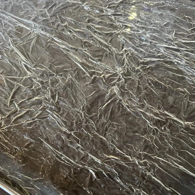 1980s Modernist Ice Lucite and Silver Plated Italian Tray by Ulderico Cavinato For Sale - Image 11 of 11