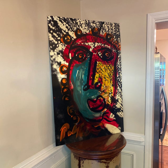 1970s Brutalist Style Abstract Painting by Peter Keil For Sale In Atlanta - Image 6 of 9