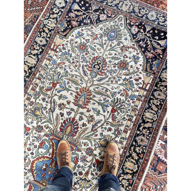 Antique Persian Ferahan Sarouk Blooming Tree of Life Rug, 4.1 x 6.4 For Sale - Image 10 of 13