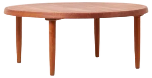 Large Solid Teak Coffee Table, Denmark, 1960s