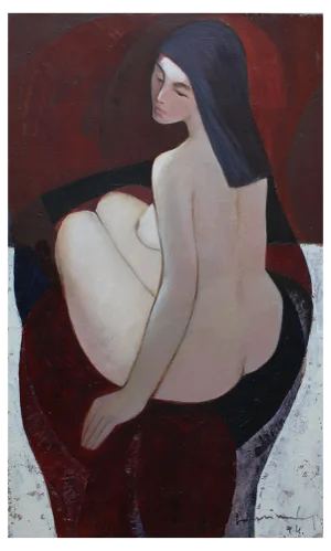Laimdots Murnieks, Seated, 1974, Oil on Canvas