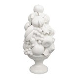 Large Italian White Blanc De Chine Creamware Fruit Topiary For Sale