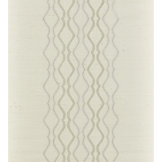 The House of Scalamandré Valentina Embellished Sisal Wallcovering, Frost For Sale