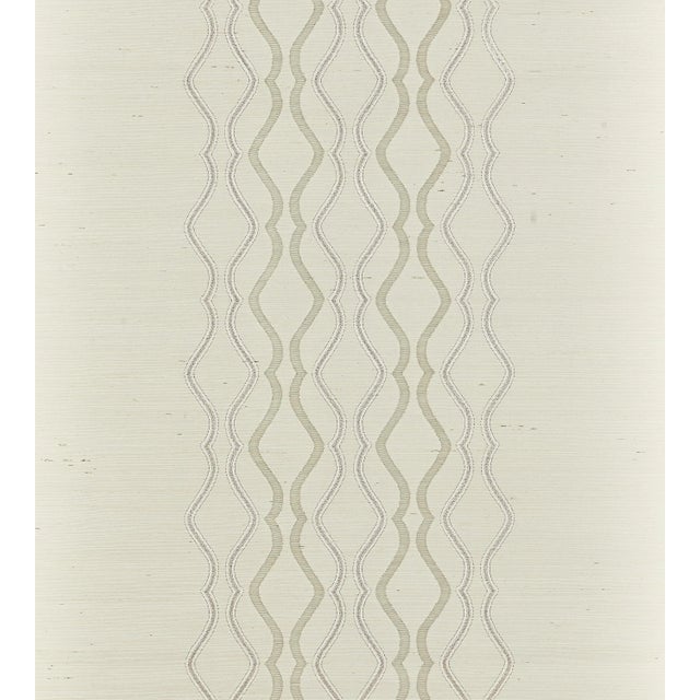 The House of Scalamandré Valentina Embellished Sisal Wallcovering, Frost For Sale