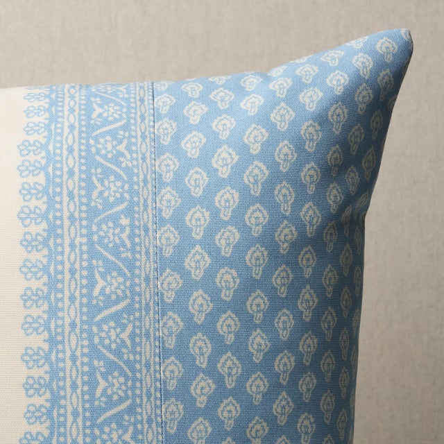 This pillow features Hyacinth Indoor/Outdoor by Mark D. Sikes for Schumacher with a knife edge finish. Inspired by...