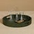 2020s Round Fluted Green Leather Tray, 20" For Sale - Image 5 of 5