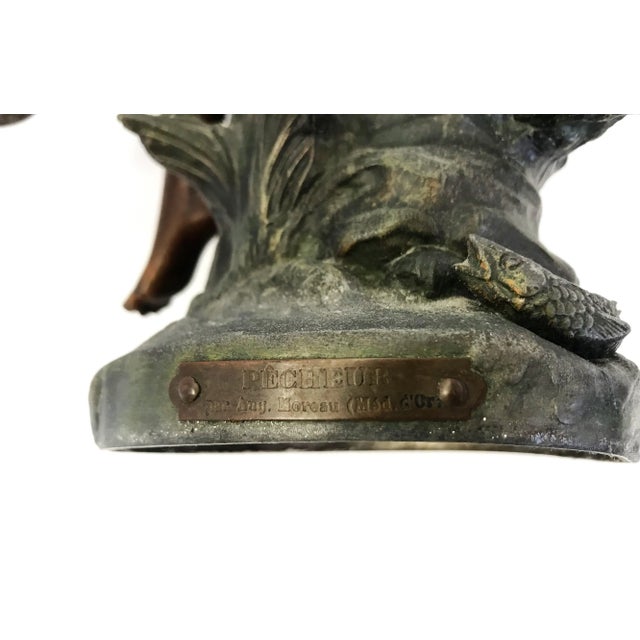 Replica of 19th Century French Artist Auguste Moreau's Sculpture Signed 'Pêcheur' For Sale - Image 11 of 13