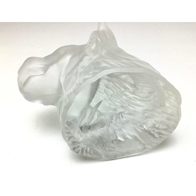 1980s Saint Louis Glass Crystal Lion Paperweight or Figurine For Sale - Image 5 of 7