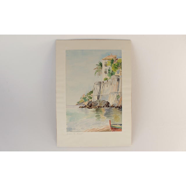 Minori, Italy, 1960, Watercolor on Paper For Sale - Image 9 of 9