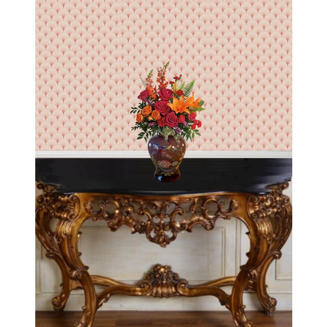 Late 20th Century Murano Peacock Floral Purple Art Glass Vase For Sale - Image 5 of 18