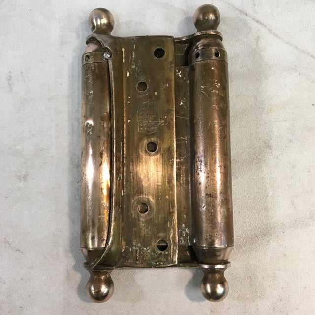 Antique 1905 BrassPlated Swinging Door Hinges a Pair Chairish