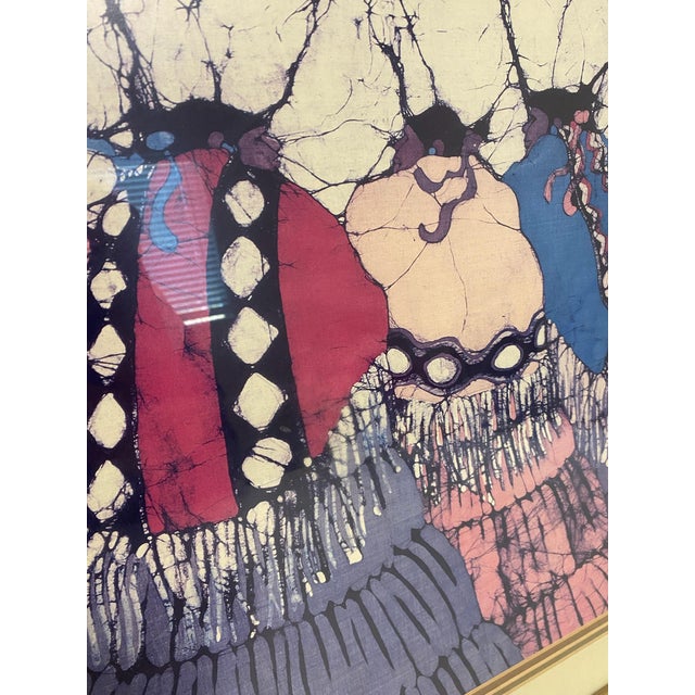 Printmaking Materials Late 20th Century Alice Valdez Batik Artwork Signed For Sale - Image 7 of 11