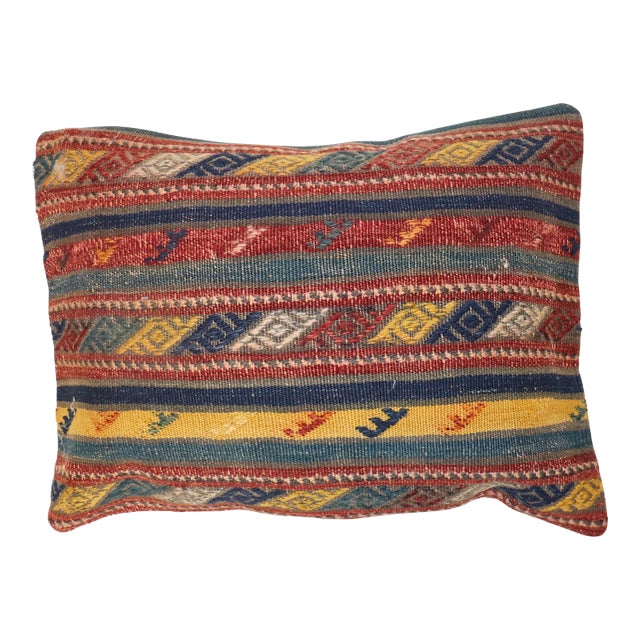 Striped Vintage Kilim Pillow For Sale